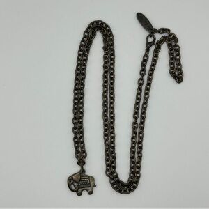 Plunder Designs - Bronze Elephant Pendant Necklace